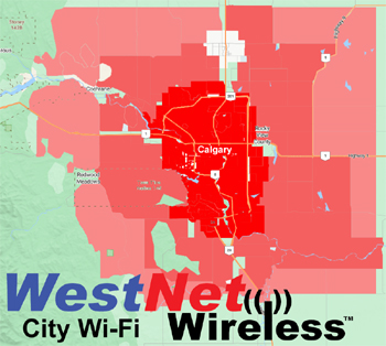 WestNet Calgary wireless coverage map 2023–2024