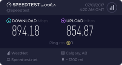 WestNet Calgary wireless — US IP address speedtest
