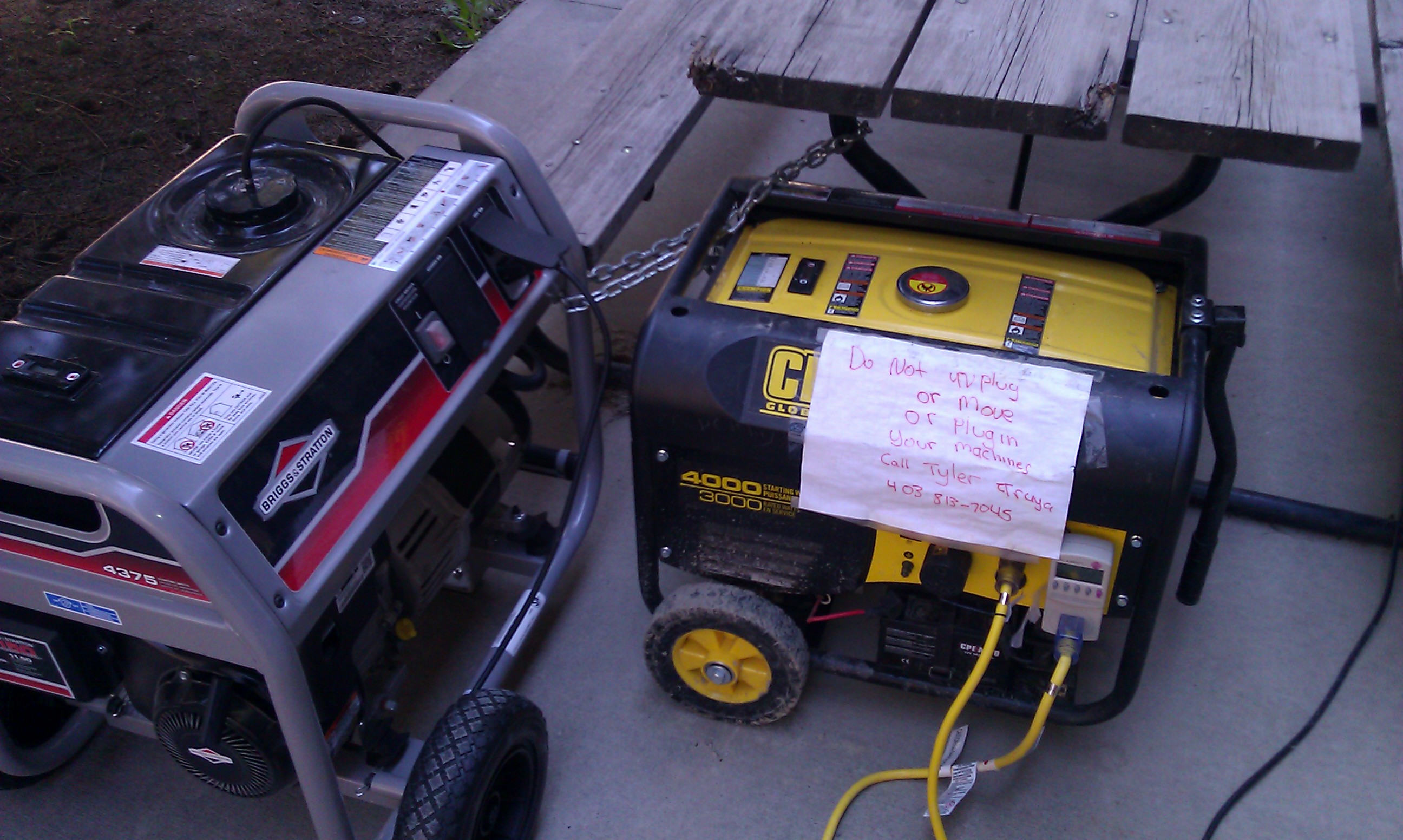 WestNet backup generators deployed during the 2013 Calgary flood — keeping tower sites online