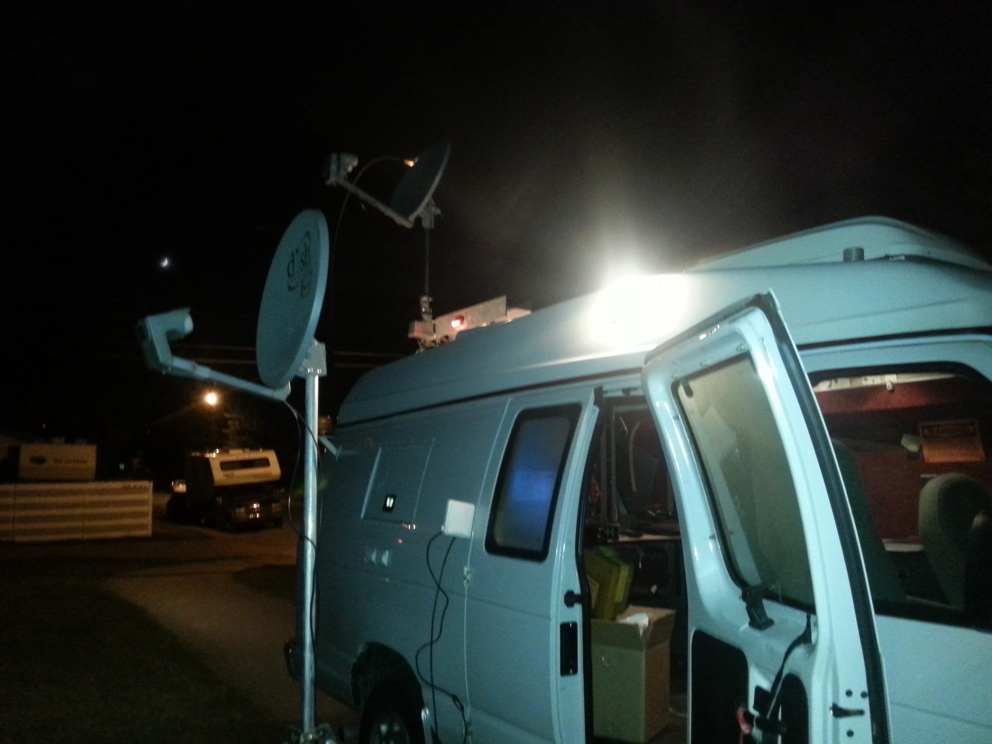 WestNet Mobile HotSpot Vehicle (MHSV) — satellite dish equipped van, April 2015